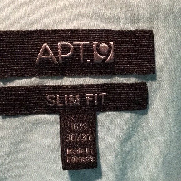 APT 9 Slim Fit light blue dress shirt - Picture 3 of 3